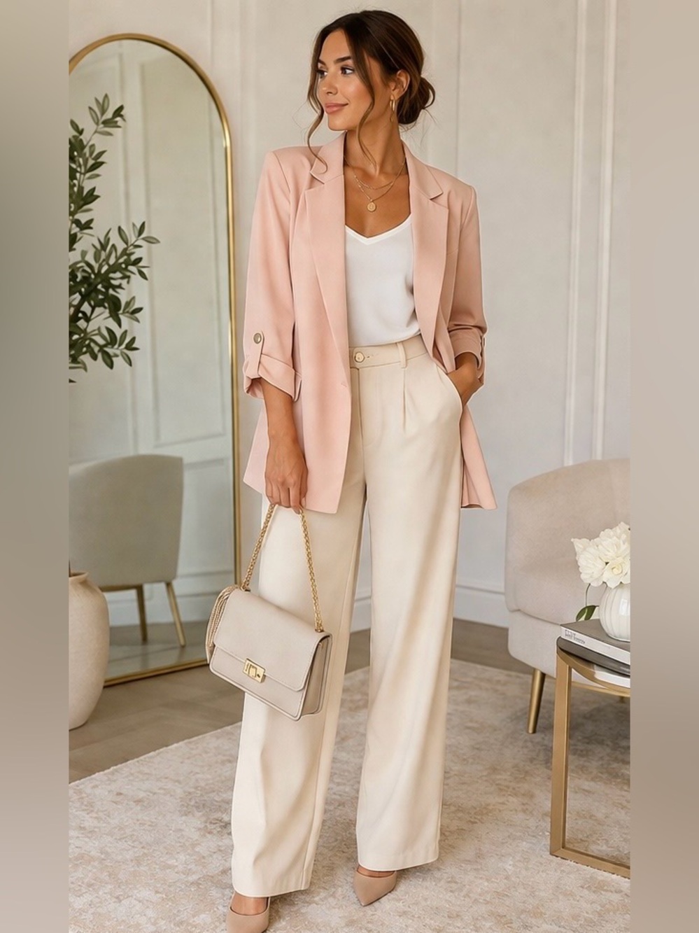 Zara Blush Pink Oversized Blazer